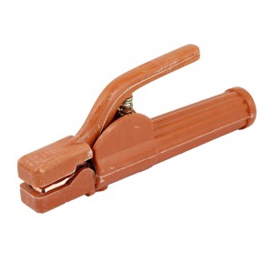 500A Insulated Jaw Spring Loaded Welding Electrode Holder Tool Orange