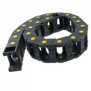 41 7/10" 25 x 50mm R100 Plastic Flex Wire Cable Carrier Black