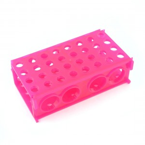 Fuchsia Plastic Reversible Flip 80 Holes 8mm 12mm Centrifuge Tube Rack
