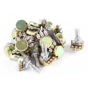 AC 220V 6A 100K Ohm Top Adjustment Single Turn Rotary Taper Potentiometer 20 Pcs
