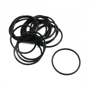 20 Pcs 28mm OD 1.5mm Thickness Black Rubber O Rings Oil Seal Washers