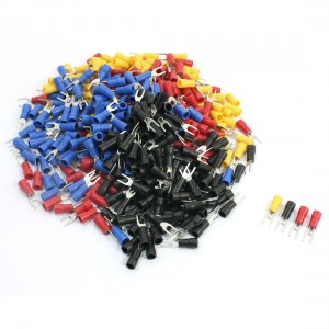 AWG22-16 19A Furcate Cable Lug Connector Pre Insulated Fork Terminal 400 Pcs
