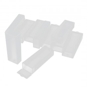 10 Pcs Plastic Rectangle Microscope Glass Holder Slide Box for 5 Slides