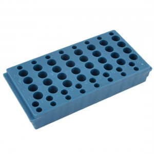 Teal Blue Plastic Reversible 120 Holes 6mm 7mm Centrifuge Tube Rack