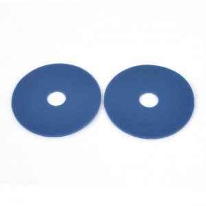 Rubber 38mm OD 7mm Inner Diameter Printing Offset Suckers 2PCS Blue