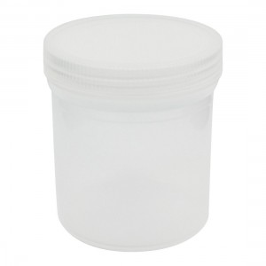 300mL 75mm Dia Wide Mouth Skidproof Cap Clear White Plastic Jar Bottle for Lab