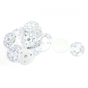 30PCS 35mm Round Aluminum PCB Circuit Board for 3 x 1W/3W LED in Series