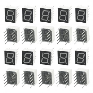 20Pcs One Bit Red LED Digital Display Common Anode Tube Module 13mmx10mm