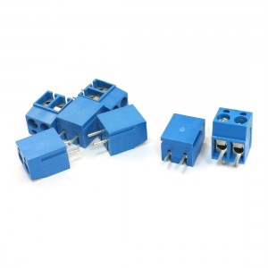 7 Pcs 5mm Pitch 2Pin Pluggable Type Blue Screw Terminal Block 300V 16A