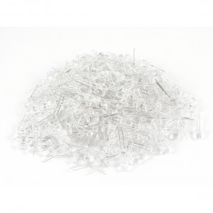 100 Pcs 5mm Round Clear Head Blue LED Light Emitting Diode