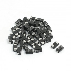 50pcs C Type Surface Mount 4.7uF 35V Black Chip Tantalum Capacitors