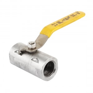 1/2 PT Thread Full Port Plastic Cover Handle Quarter Turn Ball Valve Silver Tone