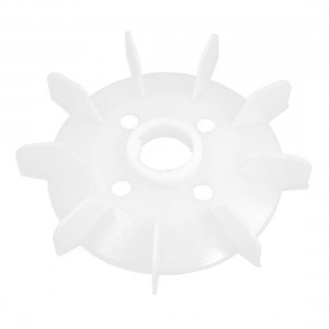 White Plastic 9 Blades 52mm Inner Hole Diameter Motor Cooling Fan