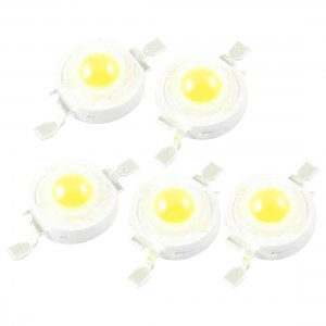 5 Pcs 1W High Power 110LM 2 Pin White Light LED Lamp Diodes Blub Beads