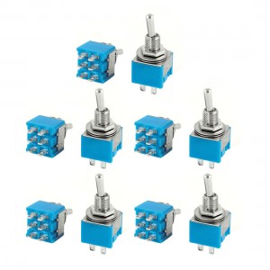 10 x AC 125V 6A 6-Pin DPDT Latching Control Toggle Switch