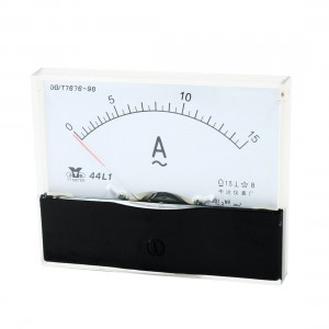 44L1 AC 0 -15A Class 1.5 Accuracy Clear Rectangle Panel Analog Ammeter Gauge