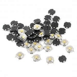 50pcs Momentary Round Push Button SPST Tactile Tact Switch 5mmx5mmx1.5mm