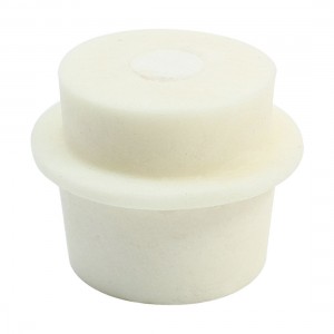 44mm-49mm 29mm Hole Dia Conical Flask Silicone Stopper Plug Beige