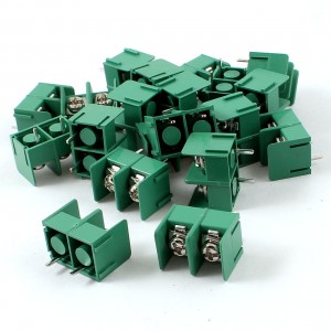 20pcs 8.5mm Spacing 2-Pin PCB Mount Screw Terminal Blocks Green 300V 20A