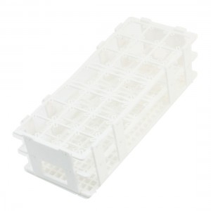 Lab White Plastic 21 Position 50mm Hole Test Tube Stand Rack
