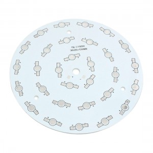 Circle Aluminum PCB Circuit Board for 30 x 1W 3W LED in Series 150mm