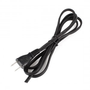 US Plug AC 125V 15A Adapter Power Cable Cord Black 1.8 Meter