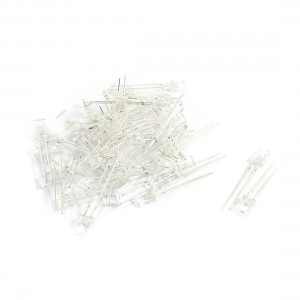 49 PCS Rectangle Head 2 Pin Blue LED Light Emitting Diode DC3V