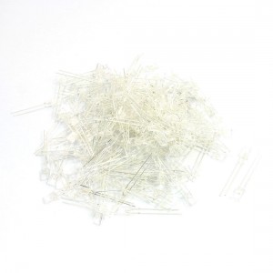 200 Pcs 2 x 5 x 7mm Rectangle Head Blue LED Light Emitting Diodes DC 3V