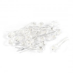 20 Pcs 5mm Diameter Clear Head Red LED Lamp Light Emitting Diode DC 2.5-3.0V