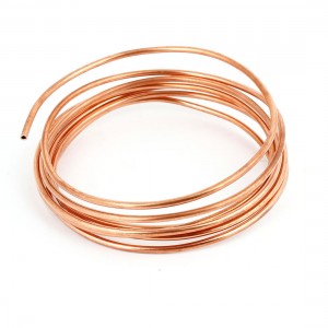 2M 6Ft Length Copper Tone Refrigerator Refrigeration Tubing Coil