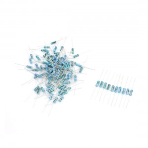 100pcs 10 Values Metal Film Resistors 82-560 Ohm 1% 1W Assortment Set