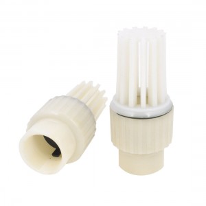2 PCS Replacement 1.2" Thread Dia Plastic PVC Foot Bottom Valves