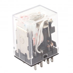 DC 24V Coil 4PDT 14-Pin Red LED Lamp General Purpose Power Relay