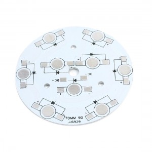 Aluminum PCB Printed Circuit Board 69mm for 9 x 1W/3W/5W LED Lamp