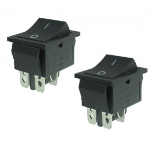 2 Pcs AC 250V/16A 125V/20A 4 Pins DPST On/Off Rocker Switch