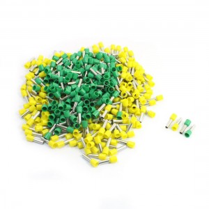 380pcs Yellow Green E6012 Pre Insulated Ferrules Wiring Terminals for 10AWG Wire