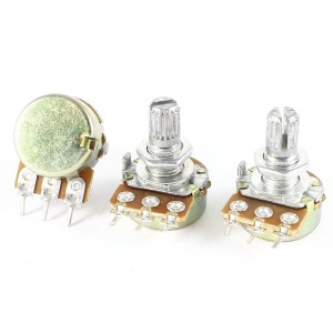3 Pieces B50K 50K Ohm 3 Pins Single Linear Rotary Taper Potentiometer AC 220V 6A