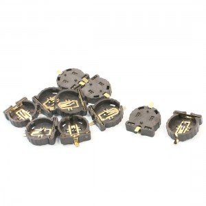 10pcs Soldering Terminals Button Cell Battery Holder for CR1220 Batteries