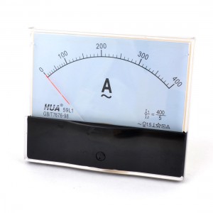 120mm x 100mm Rectangle AC0-400A Analog Ammeter Panel Meter 59L1