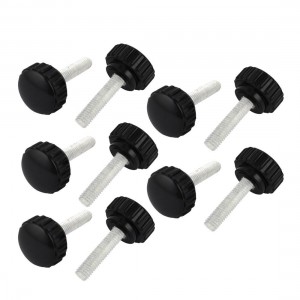 10 PCS 6mm Dia 25mm Length Male Threaded Screw On Type Grip Clamping Knob