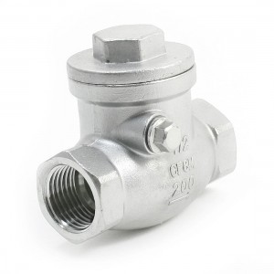 One Way Horizontal Type Silver Tone Check Valve Fitting 1/2PT for Water Pipe