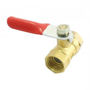 1/4PT Female Thread F/F Red Lever Handle Full Port Brass Ball Valve