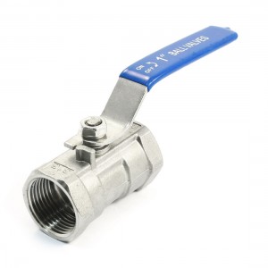 Water Pipe Adapter 1PT Dia Female Thread Blue Plastic Grip Ball Valve Connector