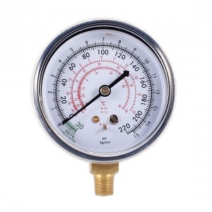 1/8PT Male Thread Air Liquid Compound Replacement Gauge 0-220 Psi