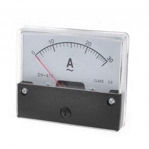 DH-670 Class 2.0 Accuracy AC 0-30A Dial Analog Panel Meter Ammeter