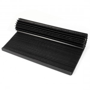 CNC Machine Black Rubber Accordion Pleats Shield Cover 25.5cm Wide