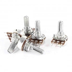 5 Pieces Type B 10K Ohm Top Adjustment Single Linear Carbon Film Potentiometers