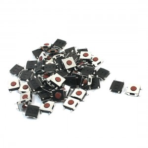 55Pcs Momentary Tact Tactile Push Button Switch 6mmx6mmx2.5mm 4-pin