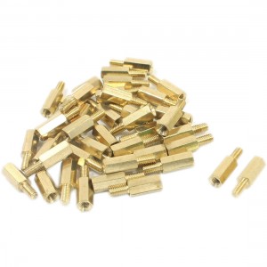 40Pcs Gold Tone Male to Female Thread Standoff Spacers M3 x 10mm x 16mm