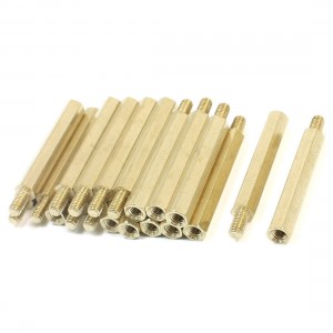 M3 x 30mm x 36mm Male Female Thread Brass PCB Hexagon Standoff Spacer 20Pcs